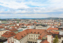 Výhled na město z věže katedrály