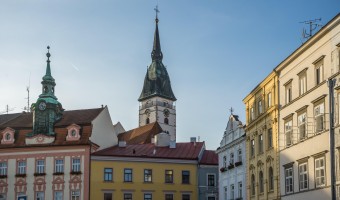 Městská věž kostela Nanebevzetí Panny Marie v Jindřichově Hradci